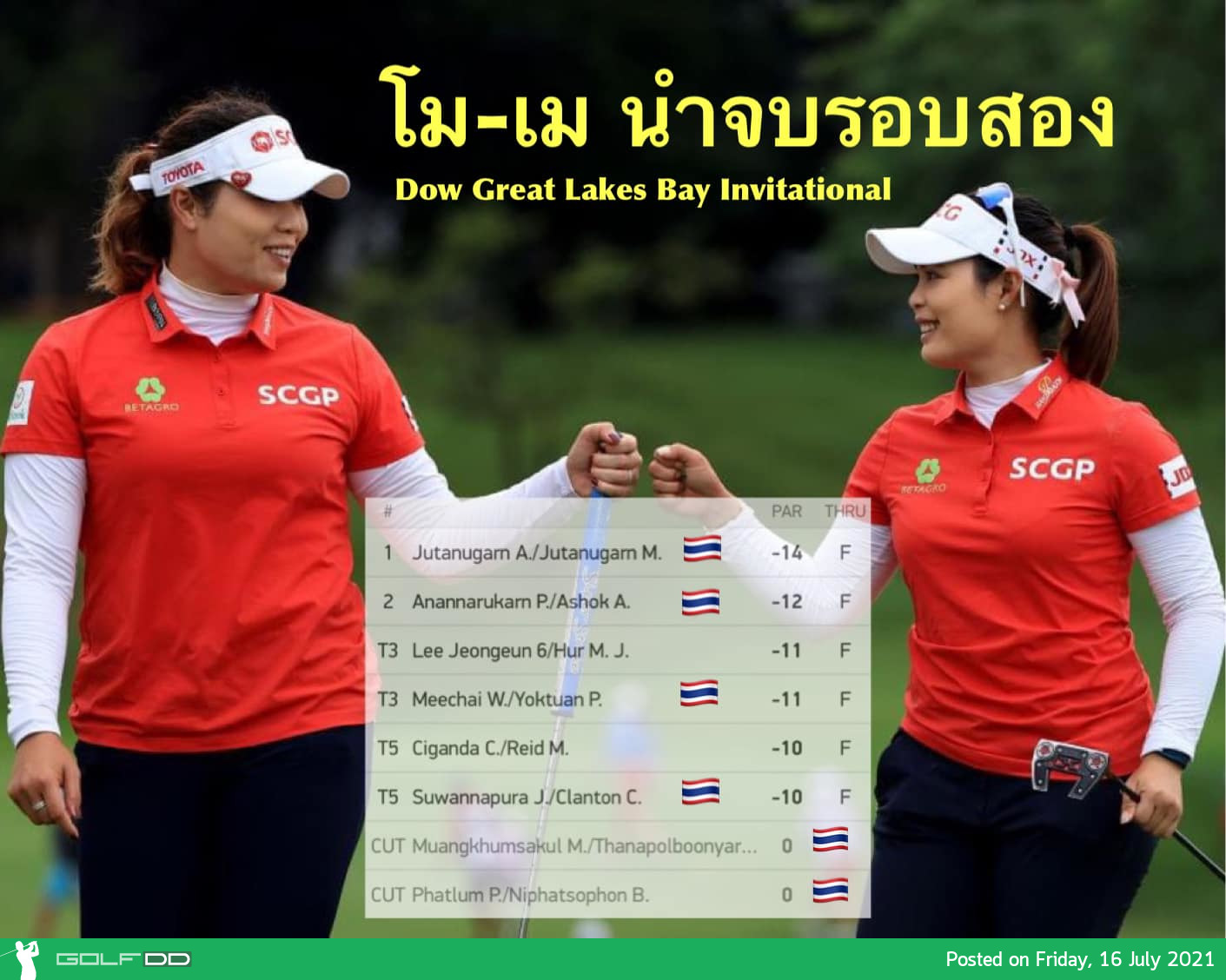 ธงไทยในรายการ LPGA บนลีดเดอร์บอร์ดครั้งนี้ไม่แพ้ชาติใด 