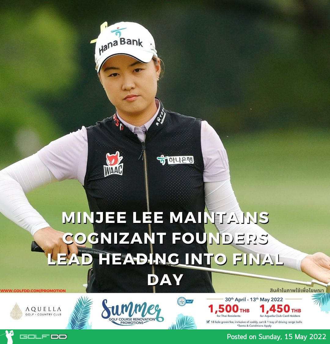 MINJEE LEE MAINTAINS COGNIZANT FOUNDERS LEAD HEADING INTO FINAL DAY 