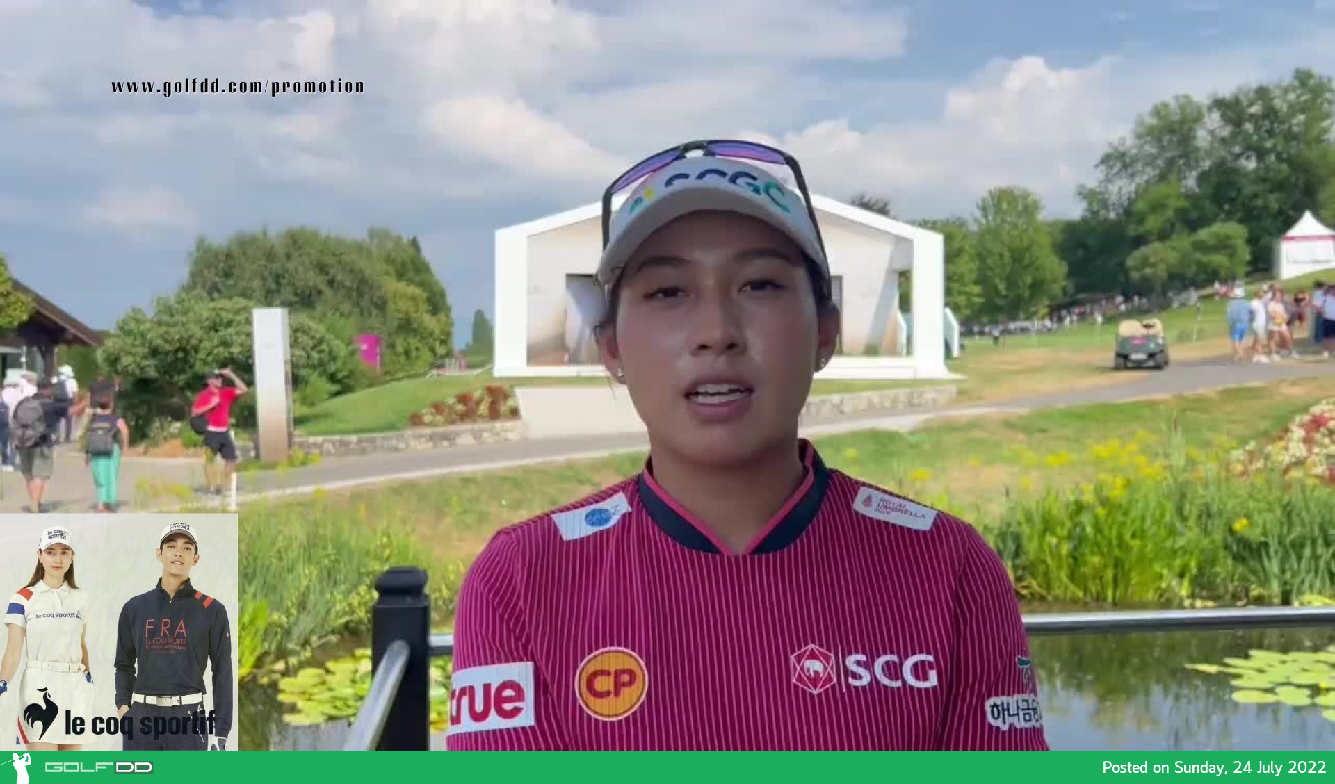 จบรอบสามกอล์ฟเมเจอร์  Amundi Evian Championship ณ สนาม Evian Resort Golf Club ประเทศฝรั่งเศส 