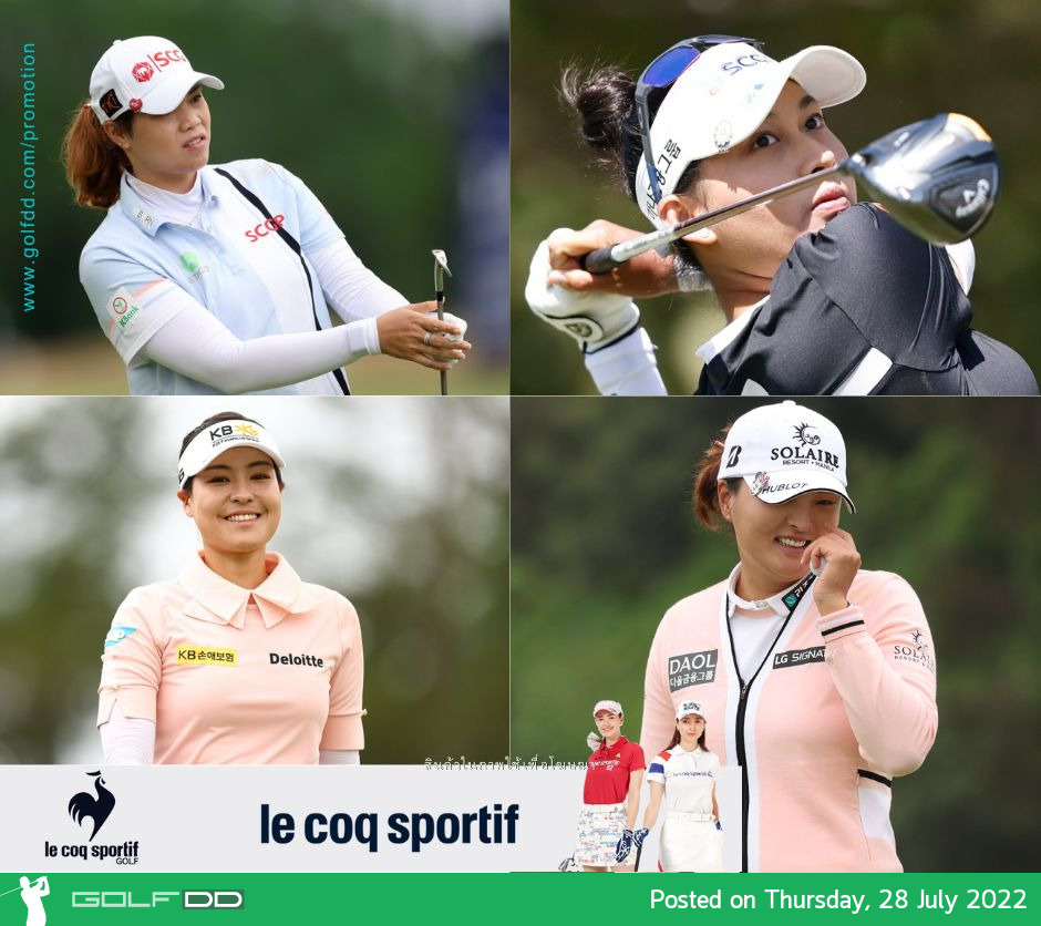 Featured group(ก๊วนที่แฟนกอล์ฟจะมีโอกาสชมมากที่สุดในช่วงถ่ายทอดสด) รอบแรก Trust Golf Women’s Scottish Open วันที่ 28 กรกฎาคม 