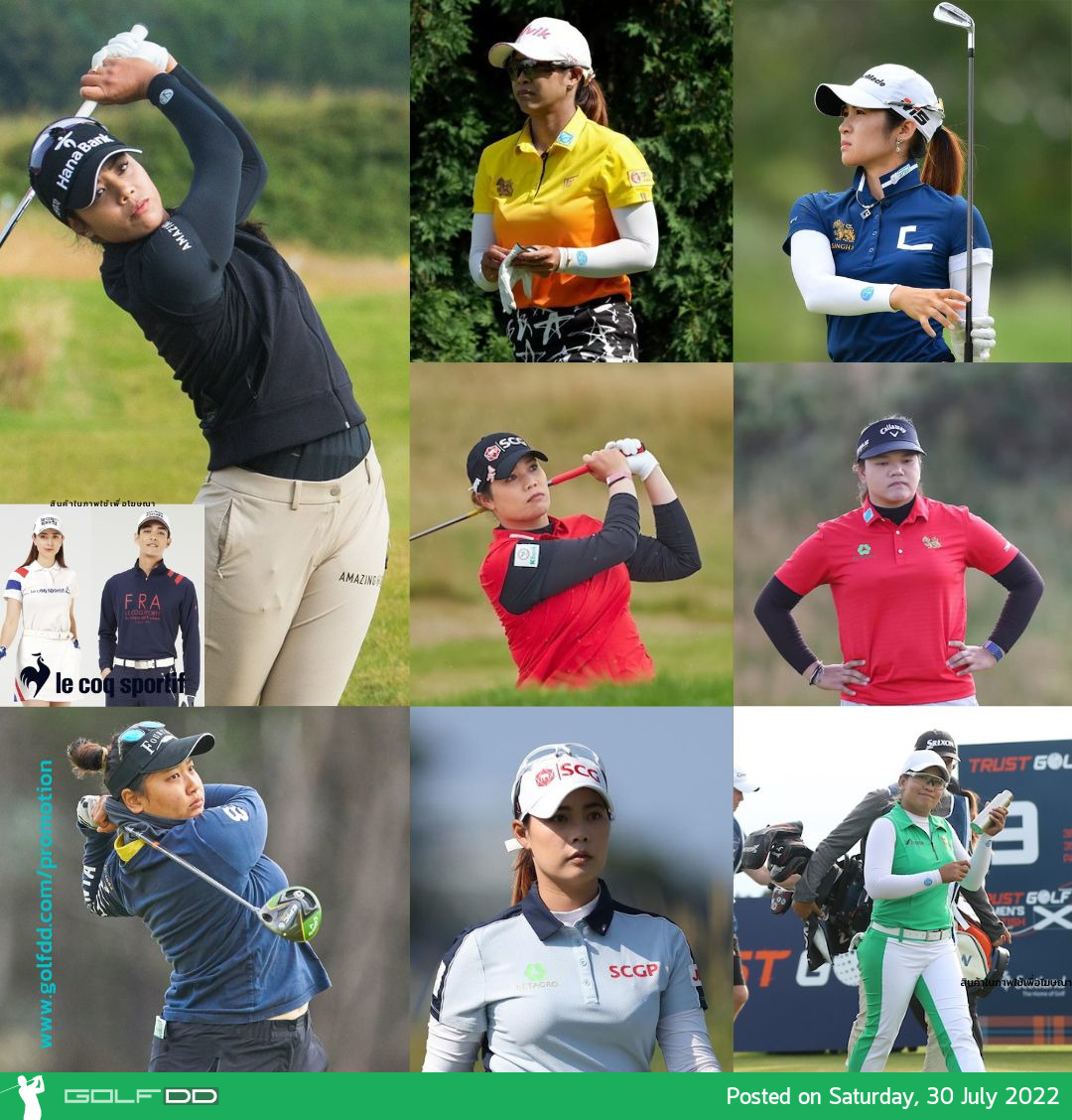 9 จาก 12 สาวไทยผ่านเข้ารอบ กอล์ฟ Trust Golf Women’s Scottish Open 2022 