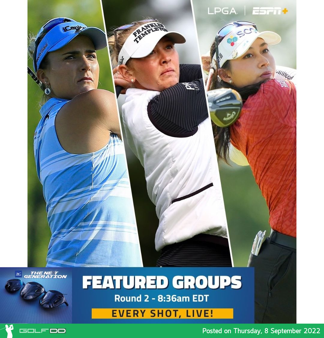 รอบแรกแอลพีจีเอทัวร์  Kroger Queen City Championship อาฒยา อยู่ใน Featured Groups รอบสองคืนวันศุกร์ 