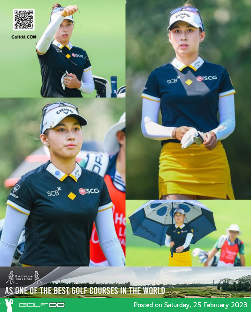 เอาใจช่วยวันนี้ “จีโน่” อาฒยา ฐิติกุล  ในการเล่นรอบสาม Honda LPGA Thailand 2023 