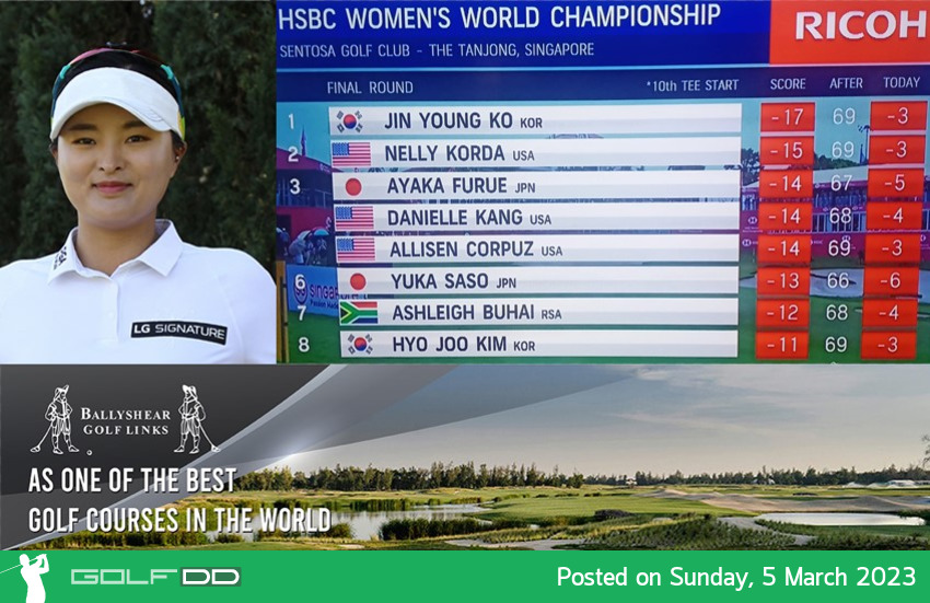 ยินดีกับแชมป์ "Jin Young Ko" ในรายการ HSBC WOMEN'S WORLD CHAMPIONSHIP 2023 