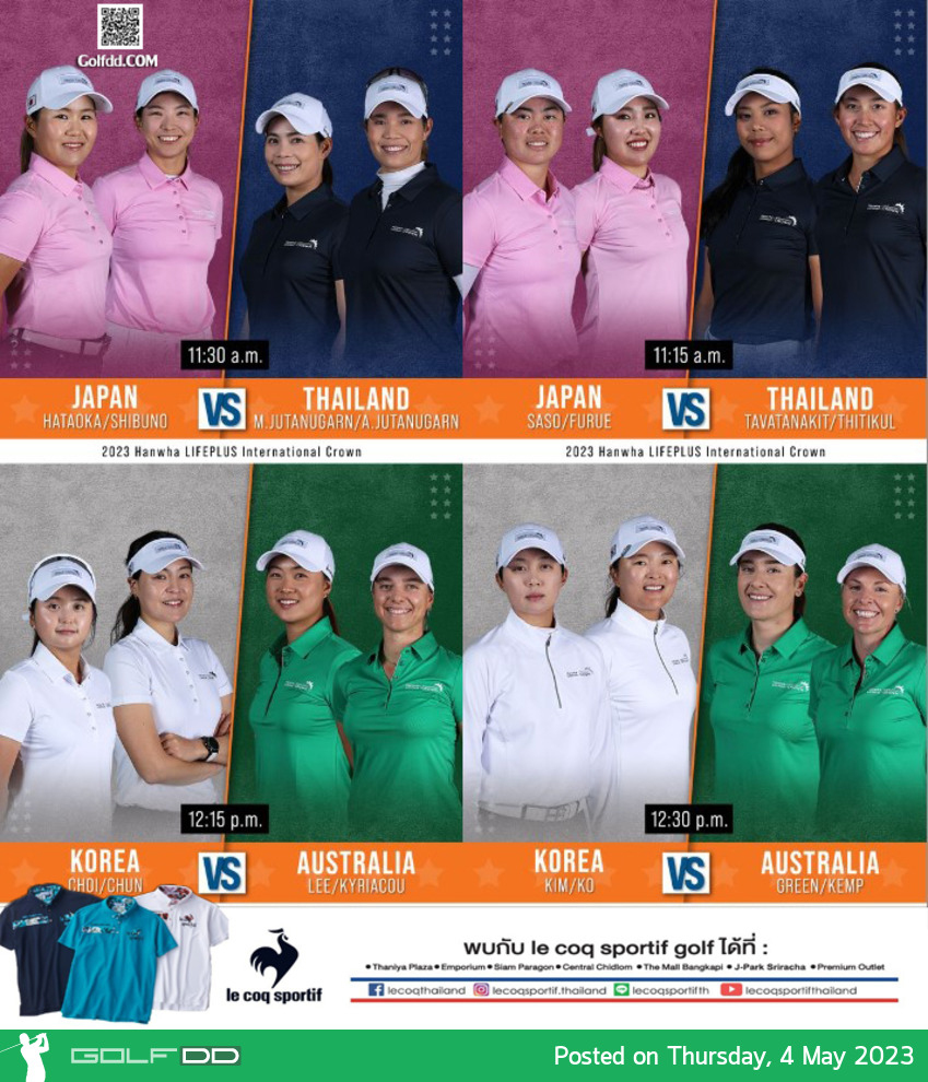 ทีมสาวไทยพบกับทีมญี่ปุ่น แมทช์แรกของกลุ่มบีกอล์ฟ Hanwha LIFEPLUS International Crown 