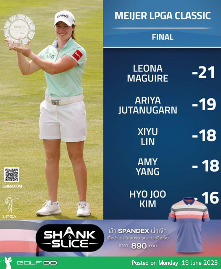 เลโอนา แม็กไกวร์ นักกอล์ฟสาวจากไอร์แลนด์คว้าแชมป์รายการ Meijer Lpga Classic 