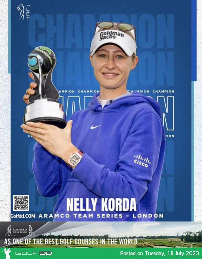 NELLY KORDA WINS INDIVIDUAL TITLE AT ARAMCO TEAM SERIES - LONDON 