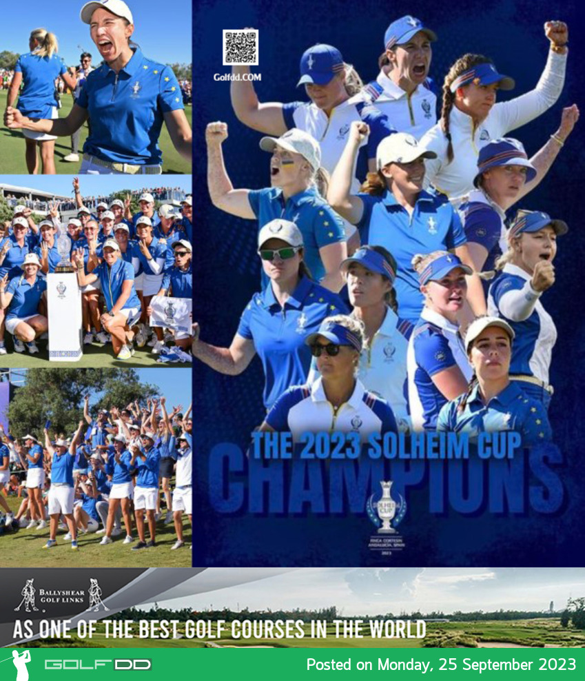 ทีมนักกอล์ฟสาวยุโรปยังคงรักษาแชมป์ The Solheim Cup 