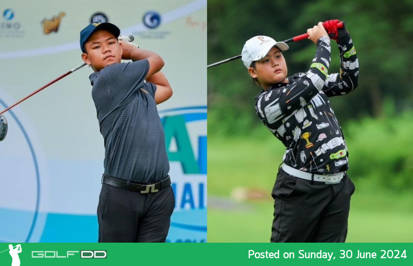 พลอยนภัสและเสฏฐวุฒิ สตาร์ทนำในการแข่งขัน “AMG Thailand Junior Golf Championship 2024” รอบแรก 